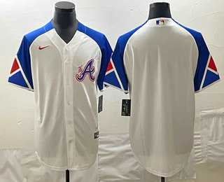 Mens Atlanta Braves Blank White 2023 City Connect Cool Base Stitched Jersey->atlanta braves->MLB Jersey